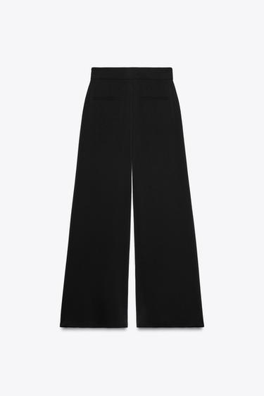 PALAZZO-HOSE MIT GOLDENEM KNOPF - Schwarz von Zara