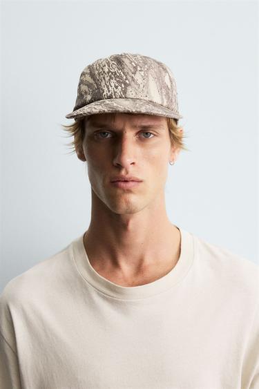 ABSTRACT PRINT CAP - Brown by Zara - Image 0