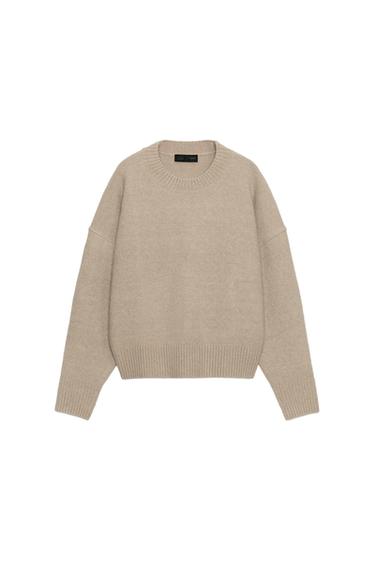 М'ЯКИЙ ТРИКОТАЖНИЙ СВЕТР - Кротово-сірий Zara