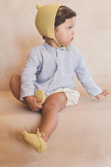 LIMITED EDITION COTTON KNIT BONNET - Yellow by Zara - Image 3