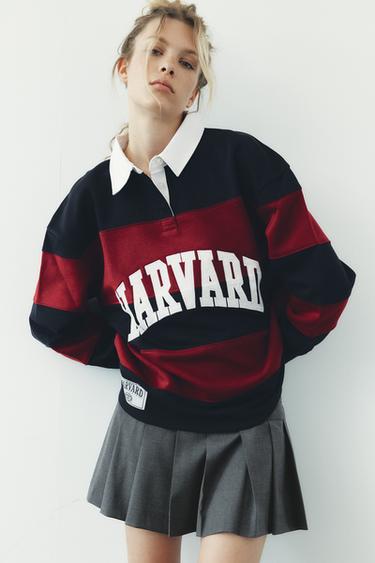 SUDADERA POLO HARVARD UNIVERSITY - Burgundy de Zara