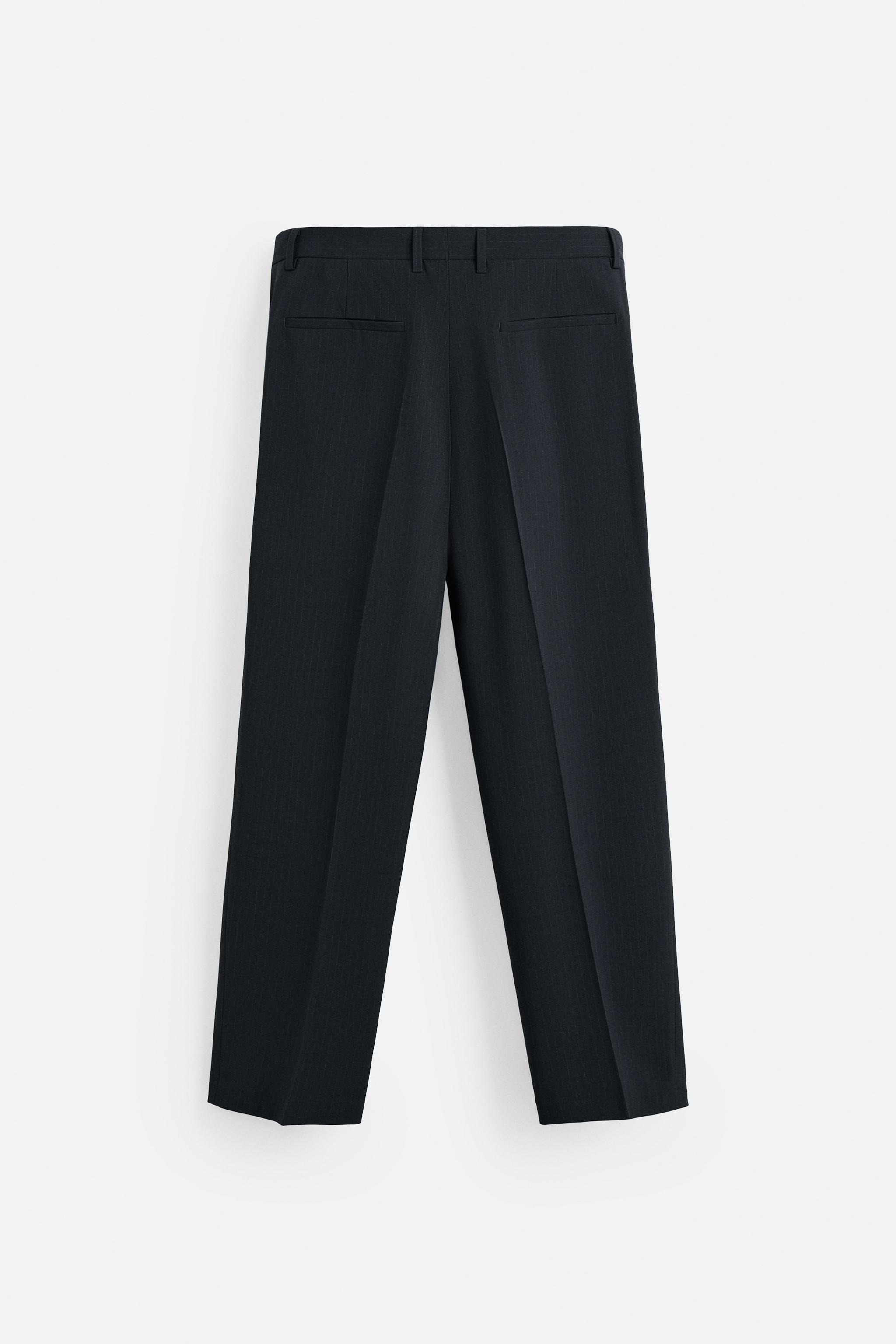 ピンストライプ柄スーツパンツ - ネイビーブルー | ZARA Japan