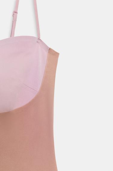 POLYAMIDE STRAPPY DRESS - Beige-pink by Zara - Image 6