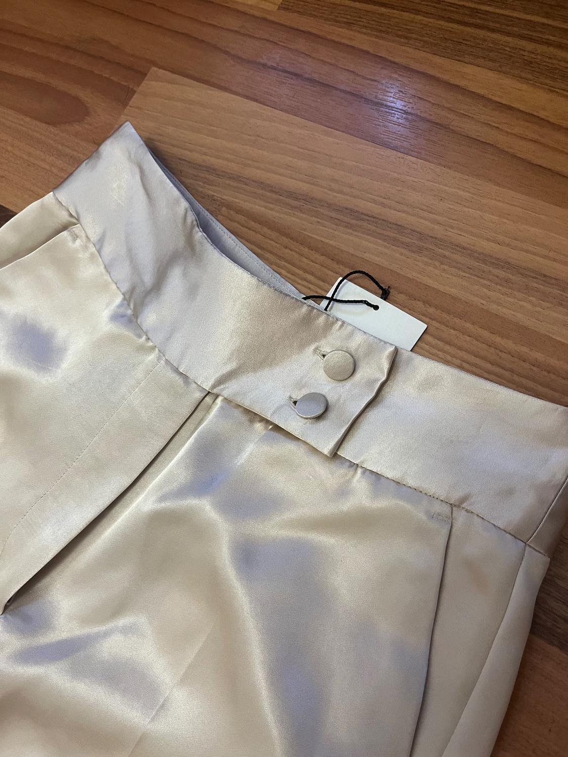 SATIN-FINISH PALAZZO TROUSERS - Image 2