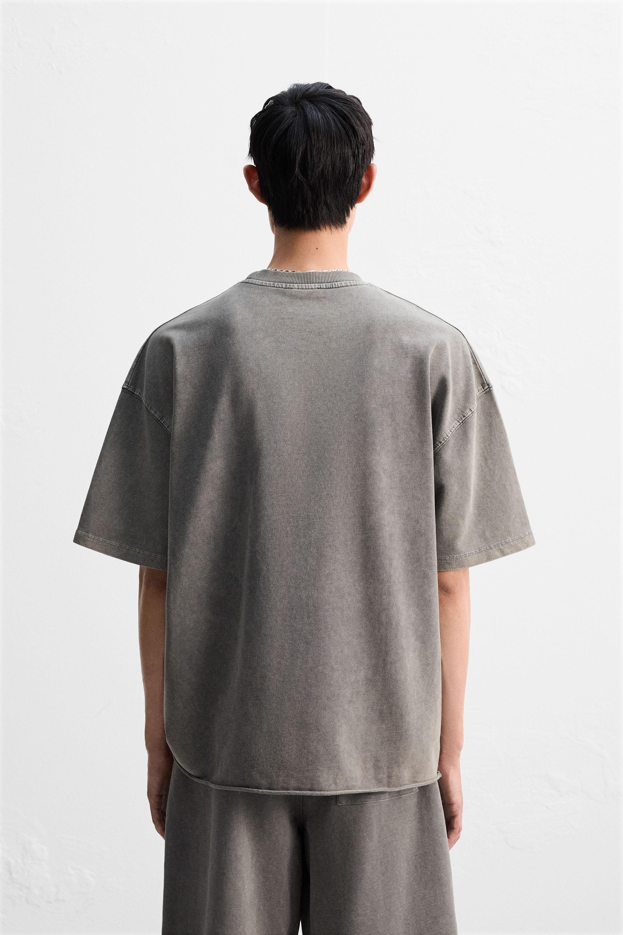 ［ZARA］ウォッシュ加工リラックスフィットTシャツ ウォッシュ加工リラックスフィットTシャツ - rウォッシュ