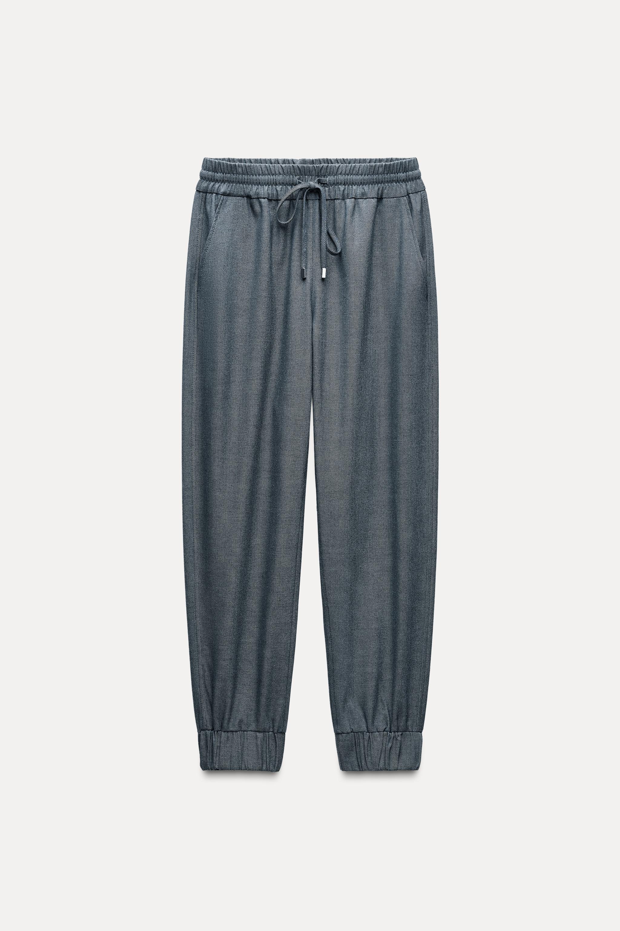 CUFFED JOGGER TROUSERS Indigo ZARA UAE Dubai Sharjah Ajman UAQ Fujairah