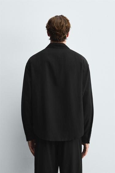 RELAXED FIT FLOWY SHIRT - Black by Zara - Image 2