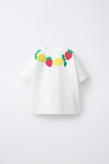 Zara FRUIT T-SHIRT - White - Image 0