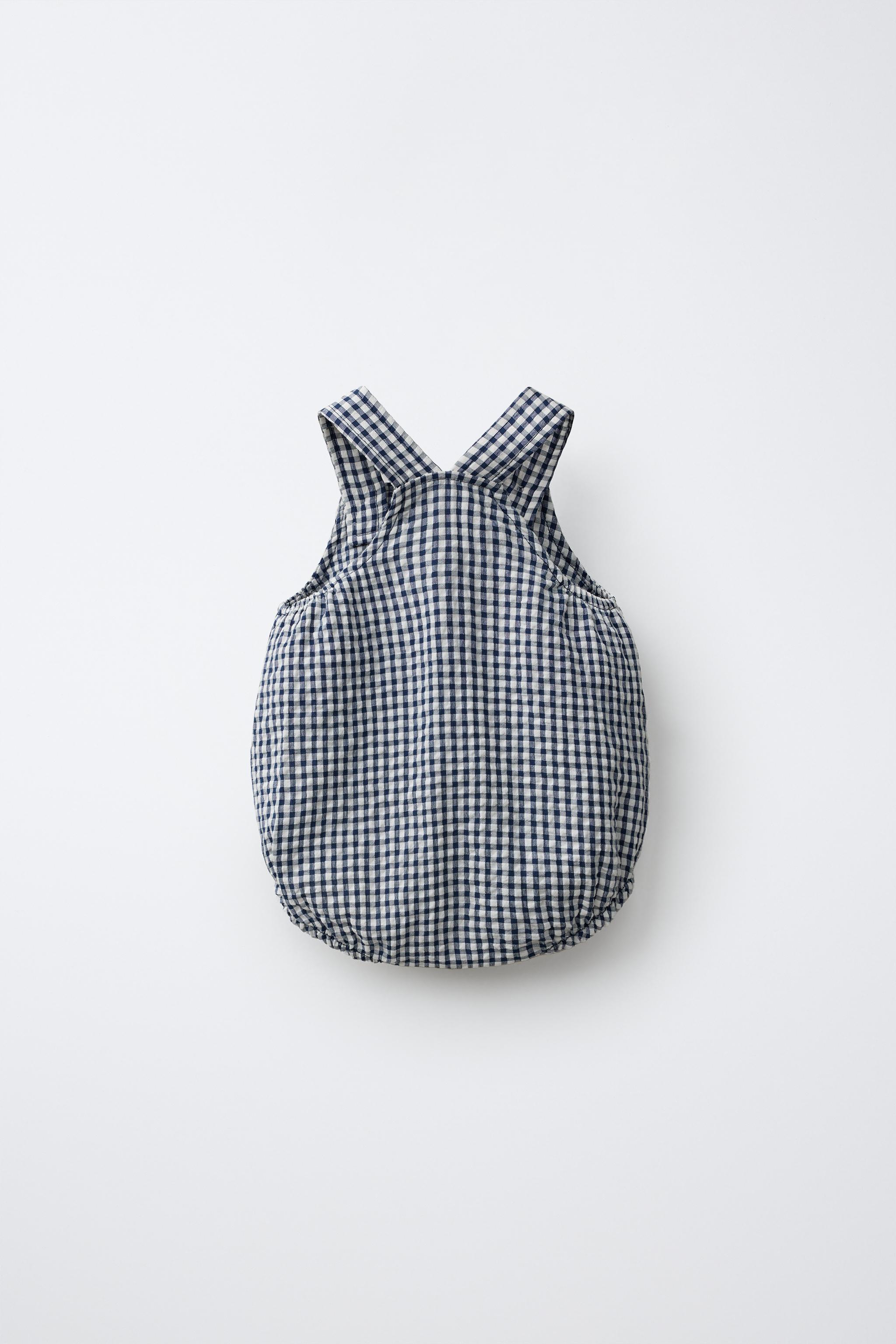 Детские комбинезоны Zara GINGHAM ROMPER — фото 2