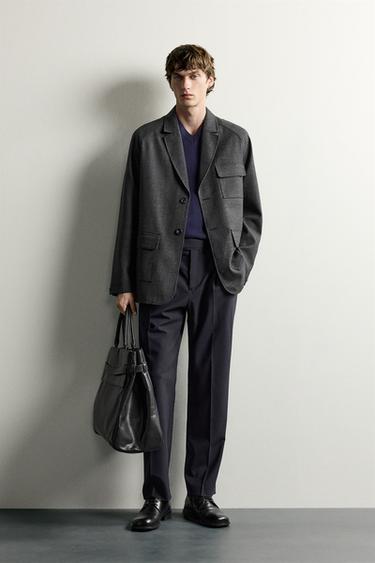 BLAZER REGULAR FIT ESTRUCTURA BOLSILLOS - Gris Antracita de Zara - Imagen 0