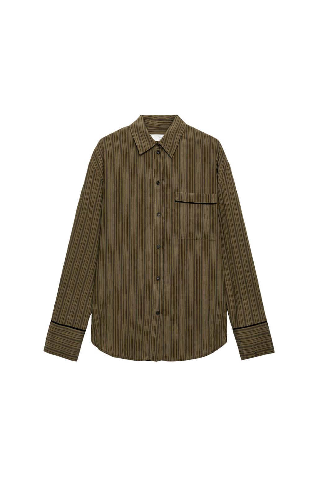 ZW COLLECTION FLOWY STRIPED SHIRT - image 3