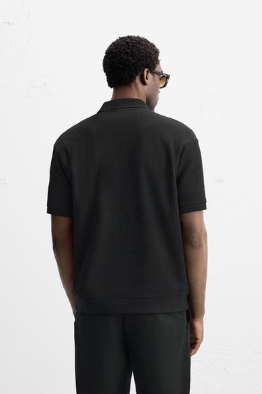 POLO STRUCTURE VERTICALE - Noir de Zara - Image 2