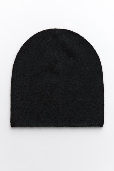 GORRO BEANIE PUNTO FINO - Negro de Zara