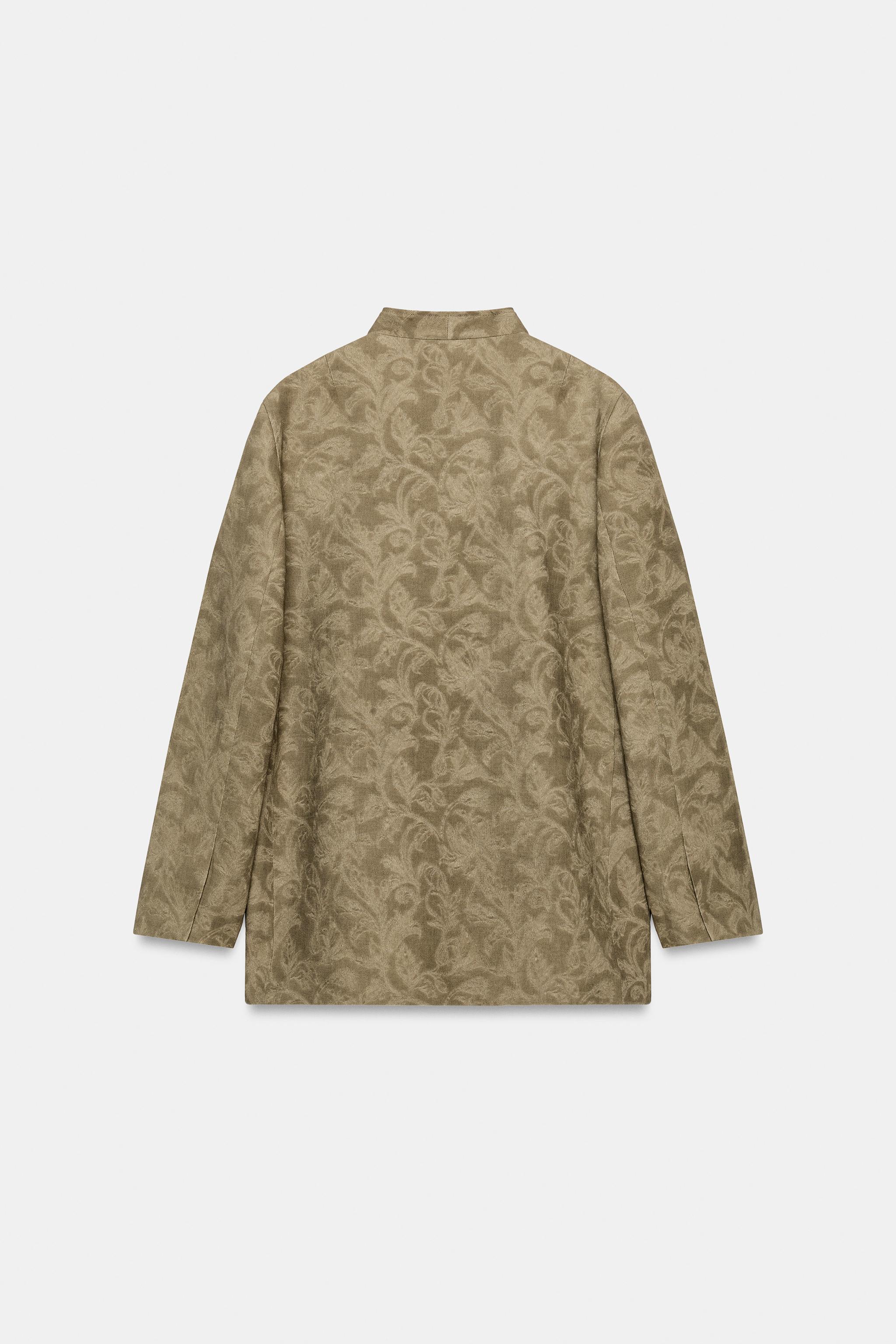 SÜSLÜ DÜĞMELİ JAKARLI BLAZER ZW COLLECTION - Görsel 8