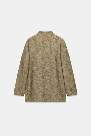 VESTE JACQUARD BRANDENBOURGS ZW COLLECTION - Beige clair de Zara - Image 4