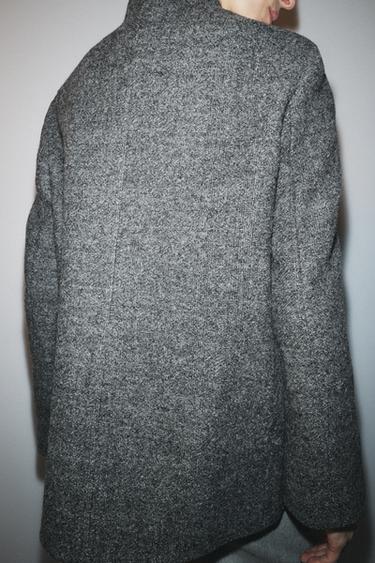 ZW COLLECTION LIMITED EDITION WOOL BLAZER WITH BUTTON - Mid-grey by Zara - Image 2