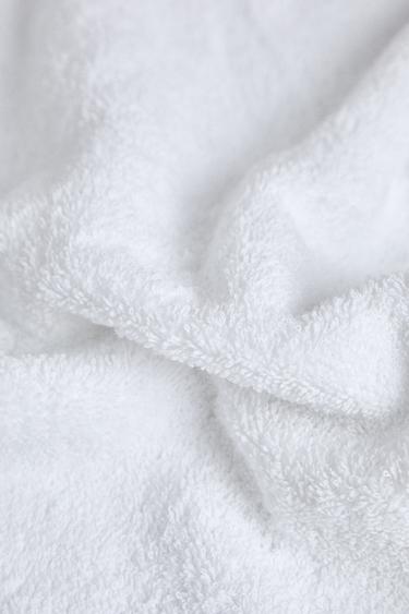 TOALHA DE BANHO EM ALGODÃO FELPUDO LISO (500 GXM²) - Branco da Zara