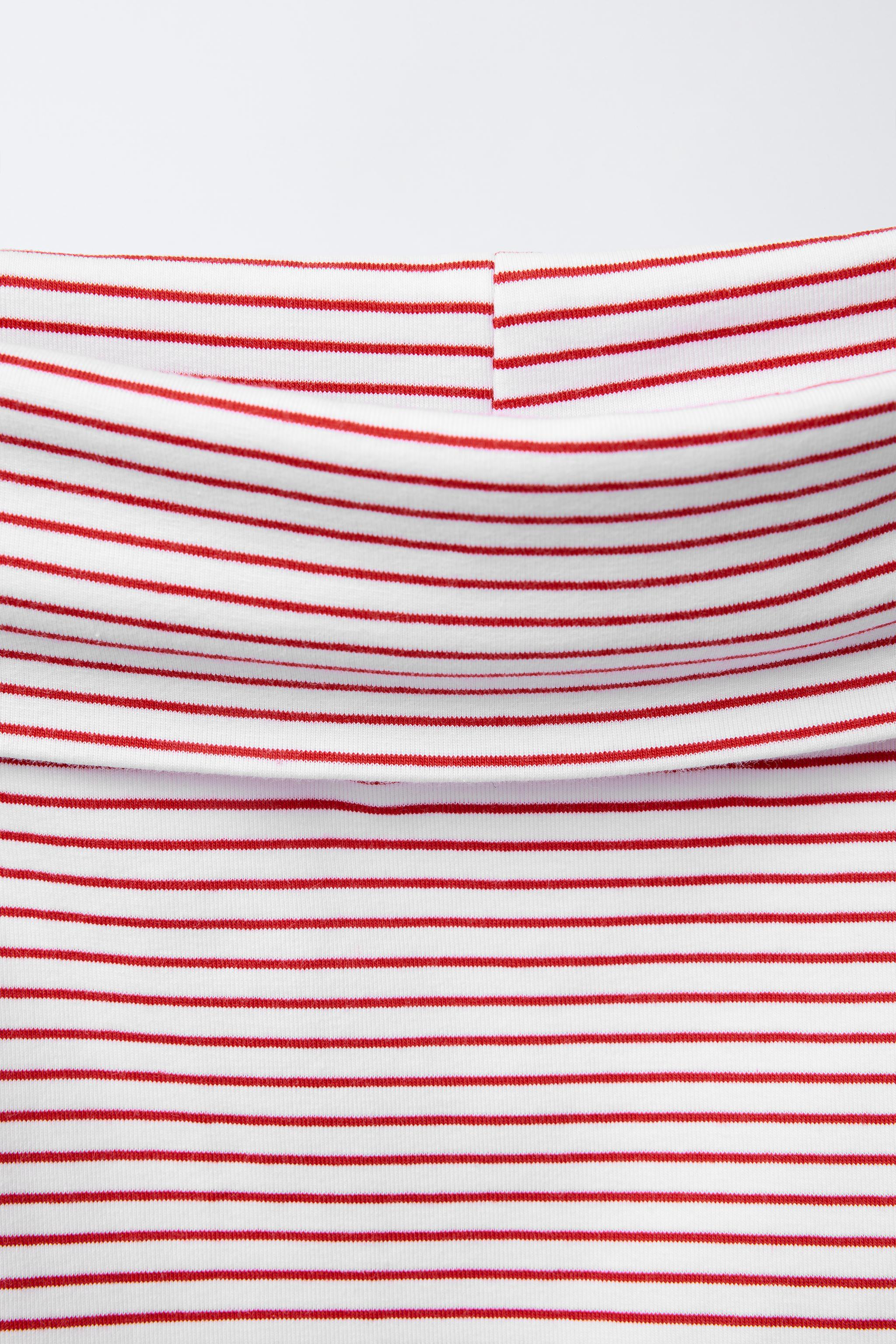 T-SHIRT ÉPAULES DÉNUDÉES RAYURES
