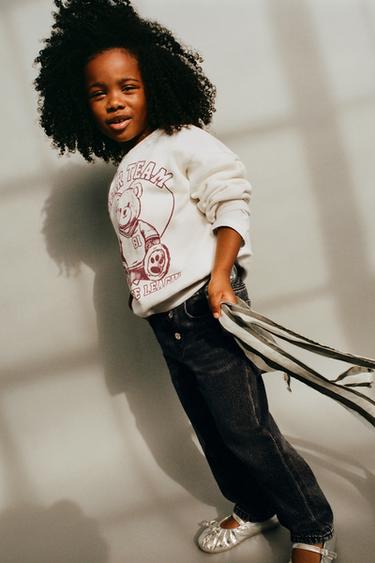 SUDADERA ESTAMPADO OSO - Crudo de Zara