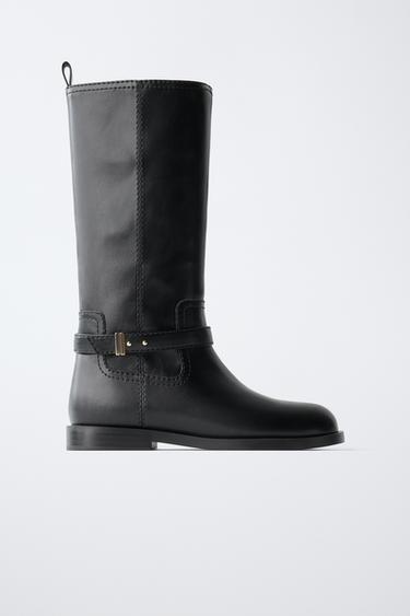 BOTA CAÑA ALTA - Negro de Zara