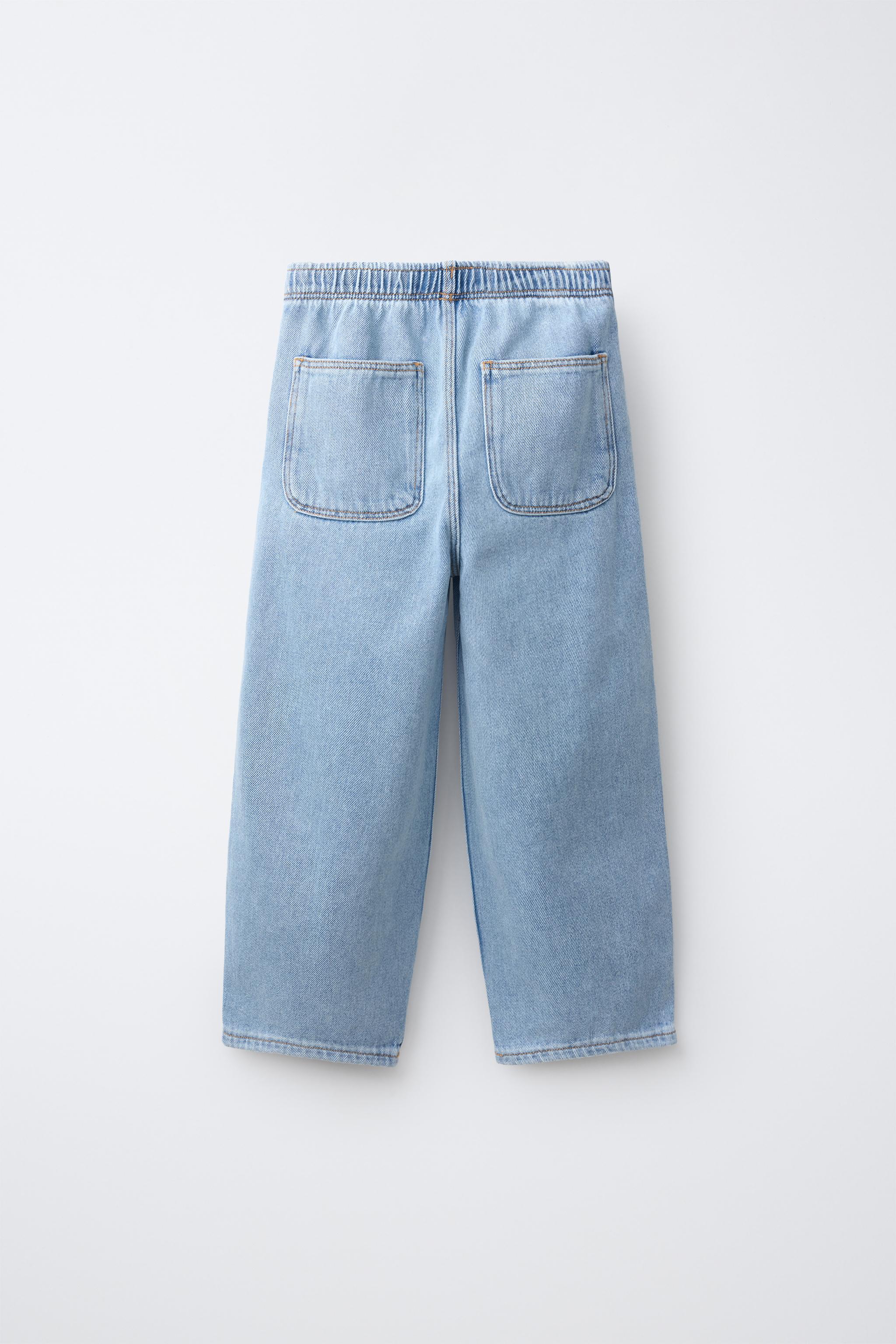 ウォッシュ加工ルーズフィットデニムパンツ - ブルー | ZARA Japan / 日本