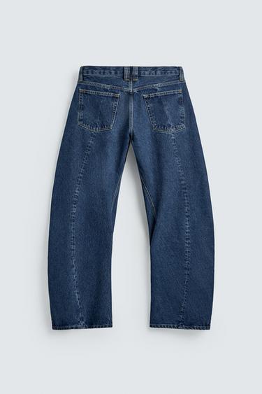 BARREL FIT JEANS WITH TWISTED SEAM - Blue by Zara - Image 8