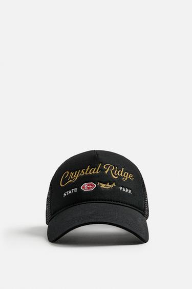 CASQUETTE AVEC BRODERIE EN CONTRASTE - Noir de Zara - Image 4