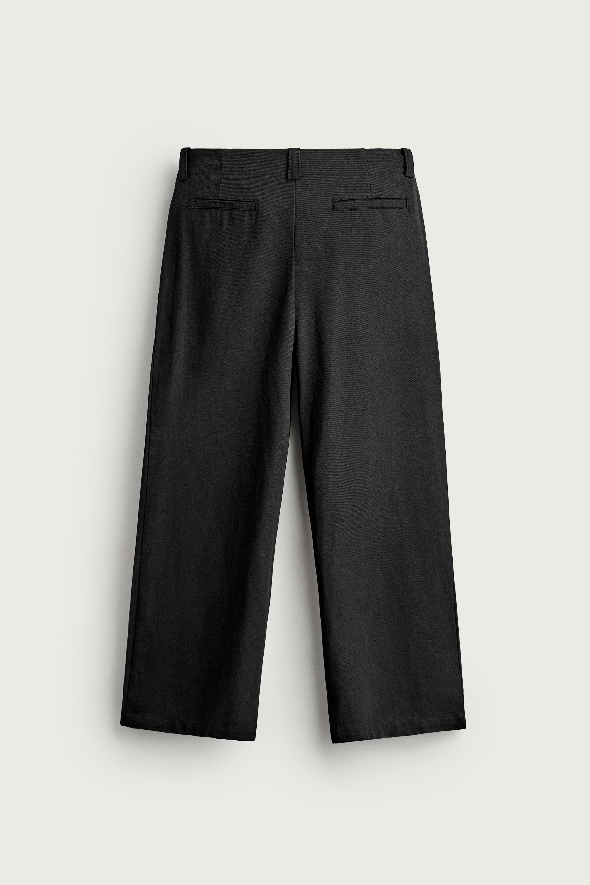 LYOCELL-COTTON PLEATED PANTS