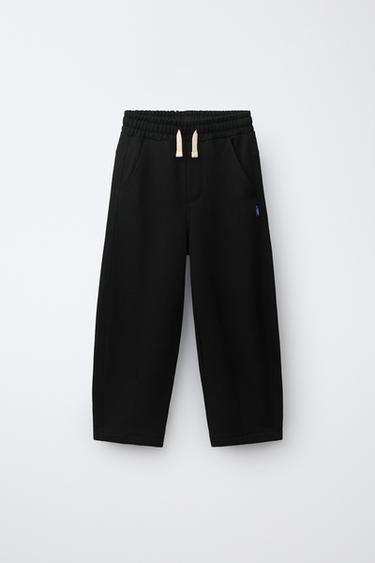 PANTALONS FELPA BARREL - Negre de Zara