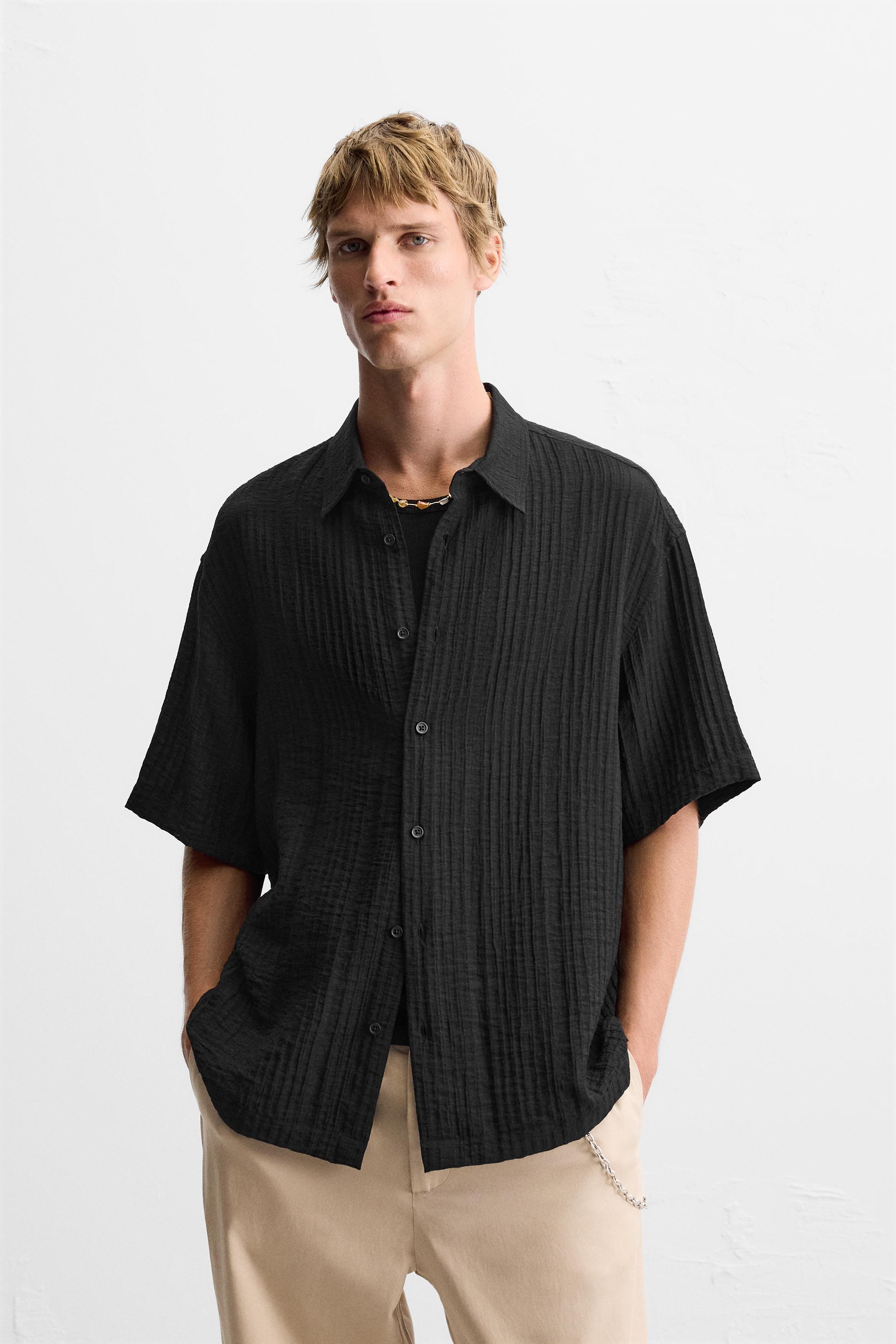 RAISED JACQUARD SHIRT - ブルー | ZARA Japan / 日本