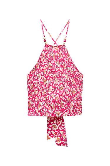 TOP HALTER ESTAMPADO CUERPO ELÁSTICO