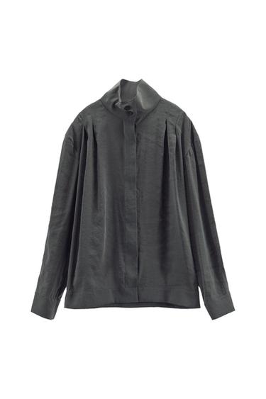 PLEATED OVERSHIRT