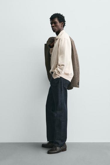 TEXTURED REGULAR FIT POLO SHIRT - Ecru by Zara - Image 3