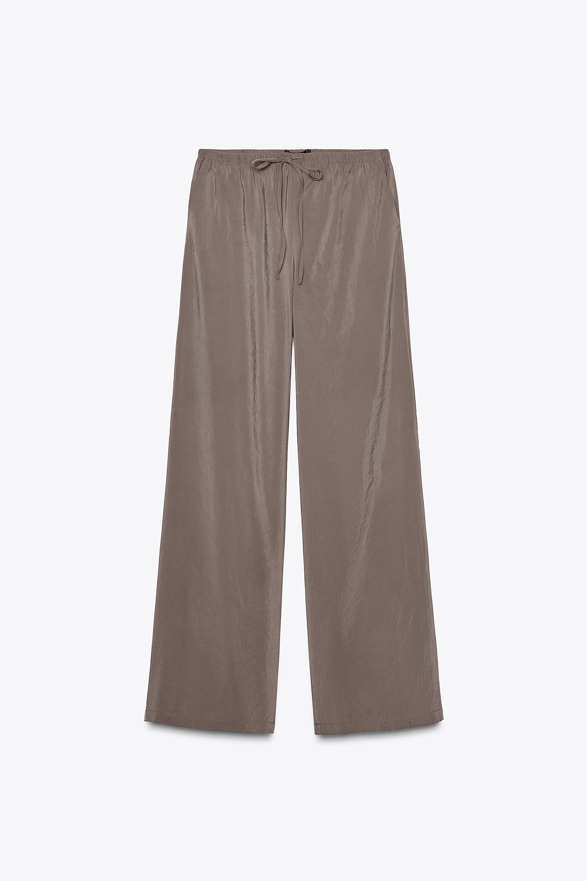 ZARA - サテン地セットアップ ブラウン ZARAの通販 by K's shop