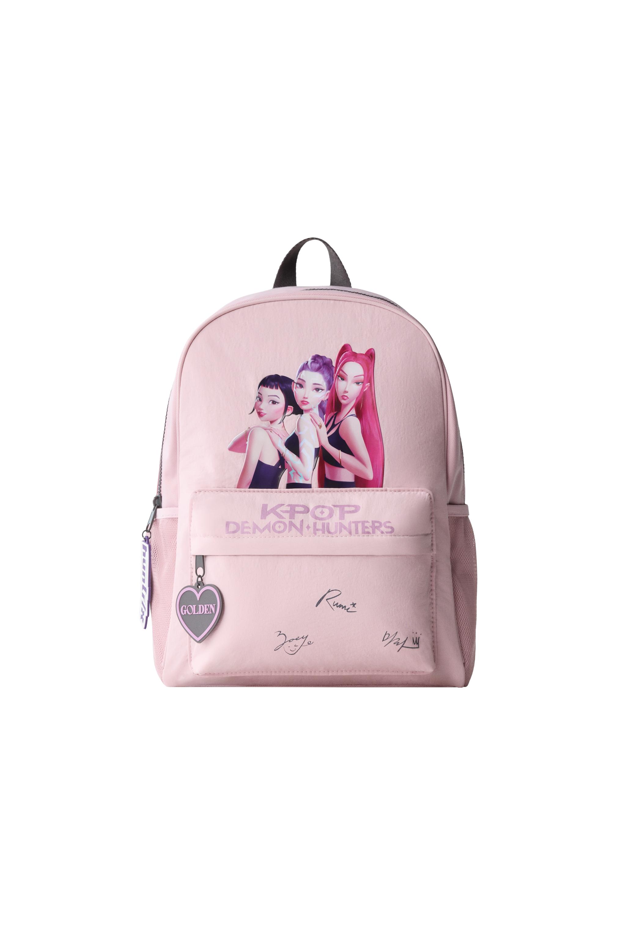 ✨新品タグ付き✨Drawstring Chain Backpack Pink KPOP DEMON HUNTERS™ NETFLIX© BACKPACK - Pink | ZARA United States
