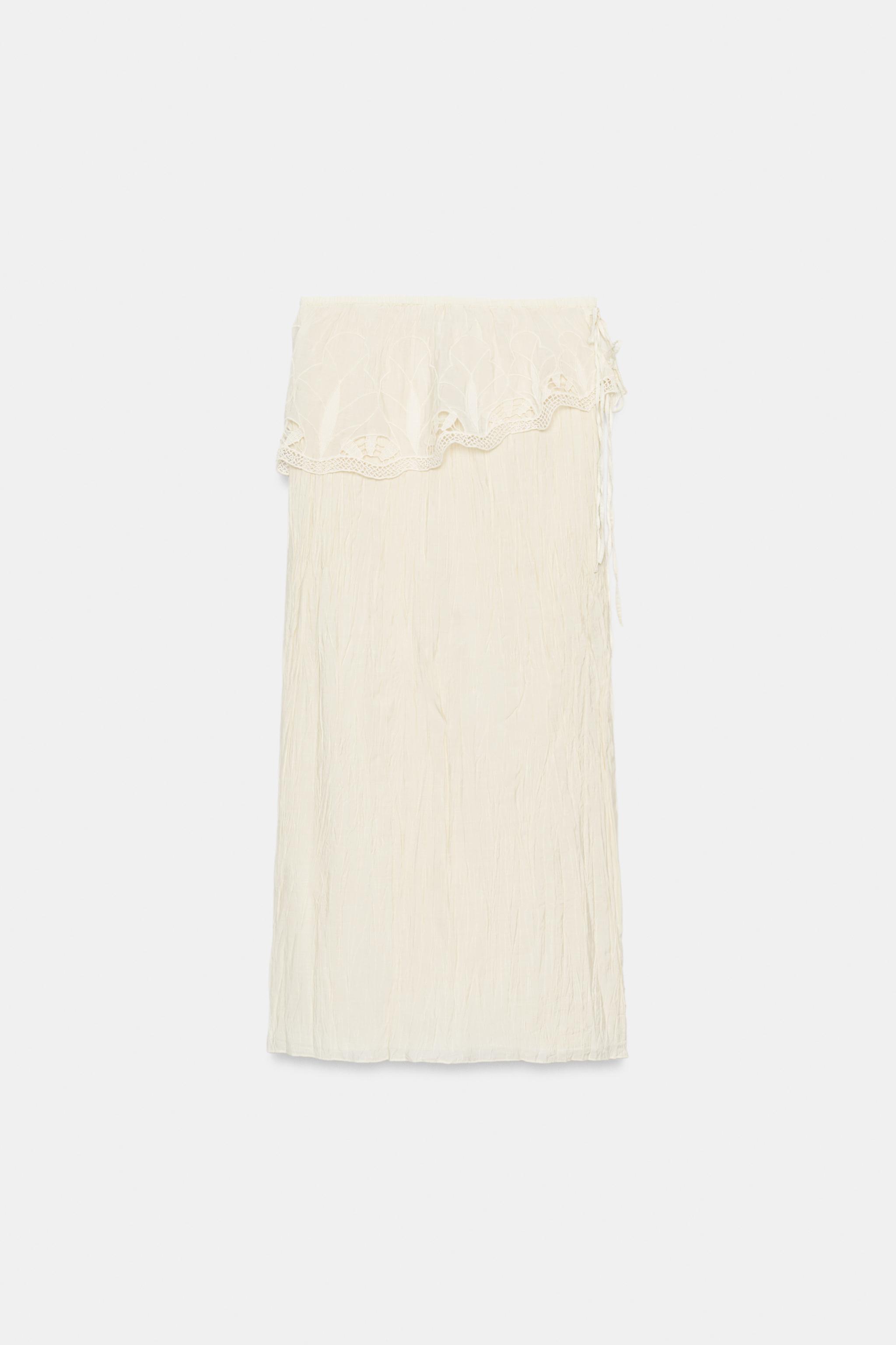 JUPE MIDI CEINTURE BRODÉE ZW COLLECTION