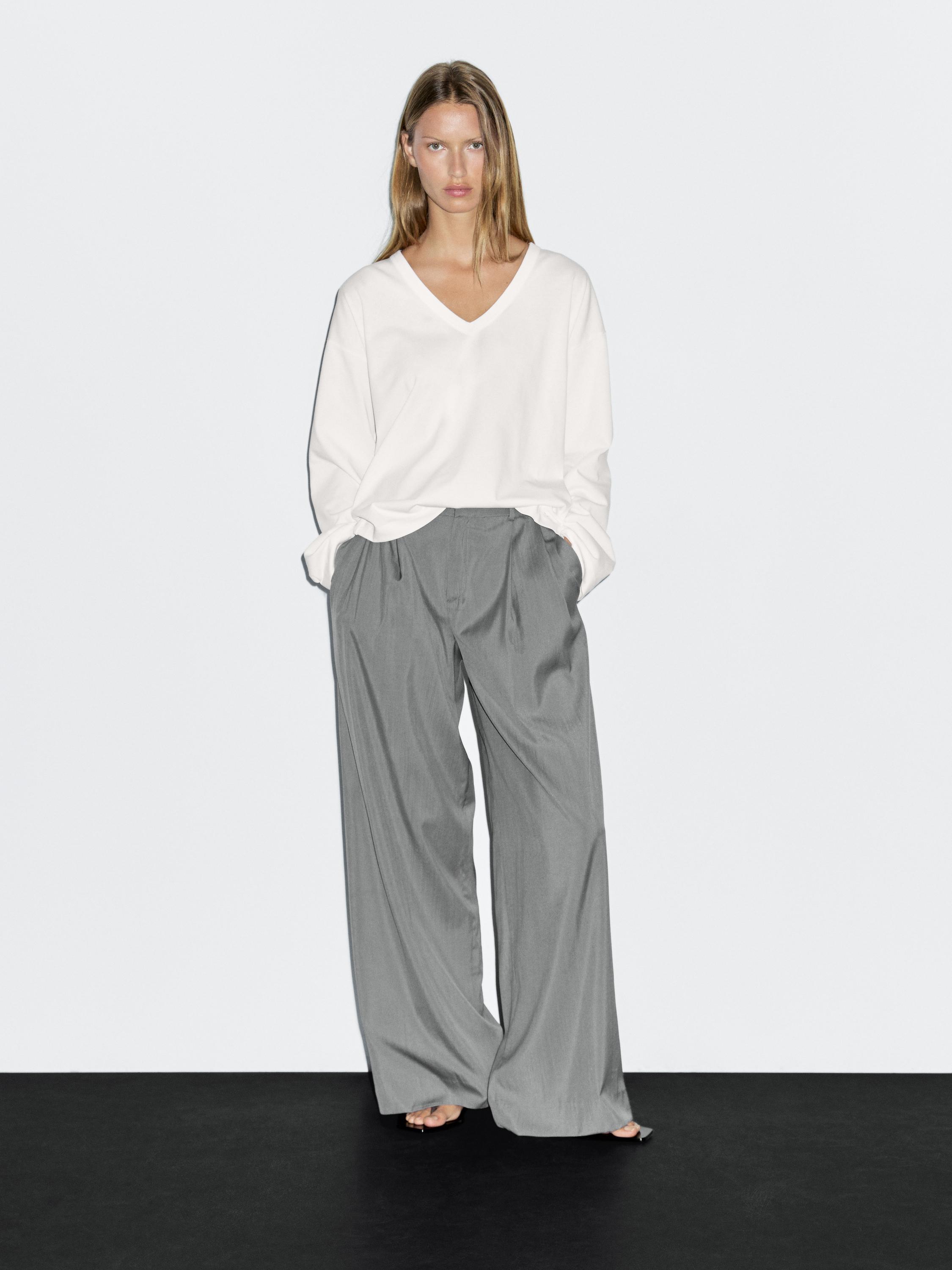 T-shirt col en V oversize