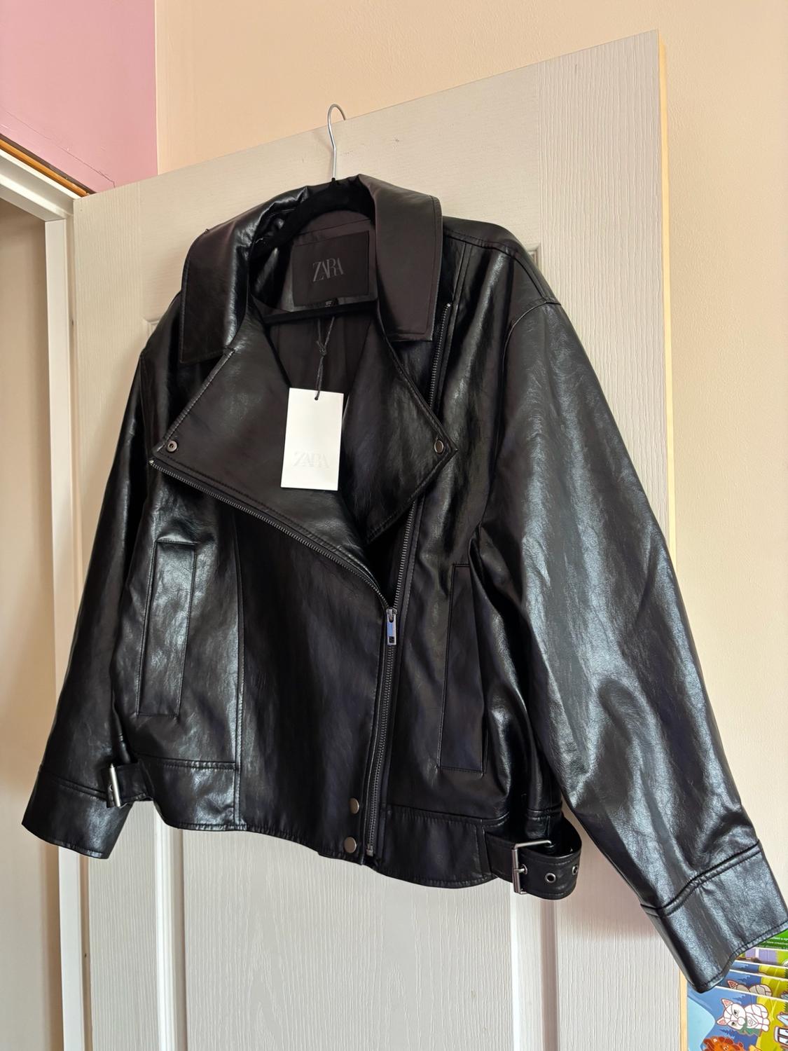 ZW COLLECTION LEATHER EFFECT JACKET - Image 2