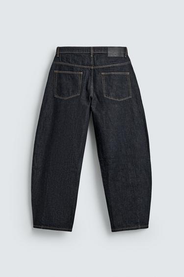 BALLOON FIT JEANS - Navy / White by Zara - Image 7