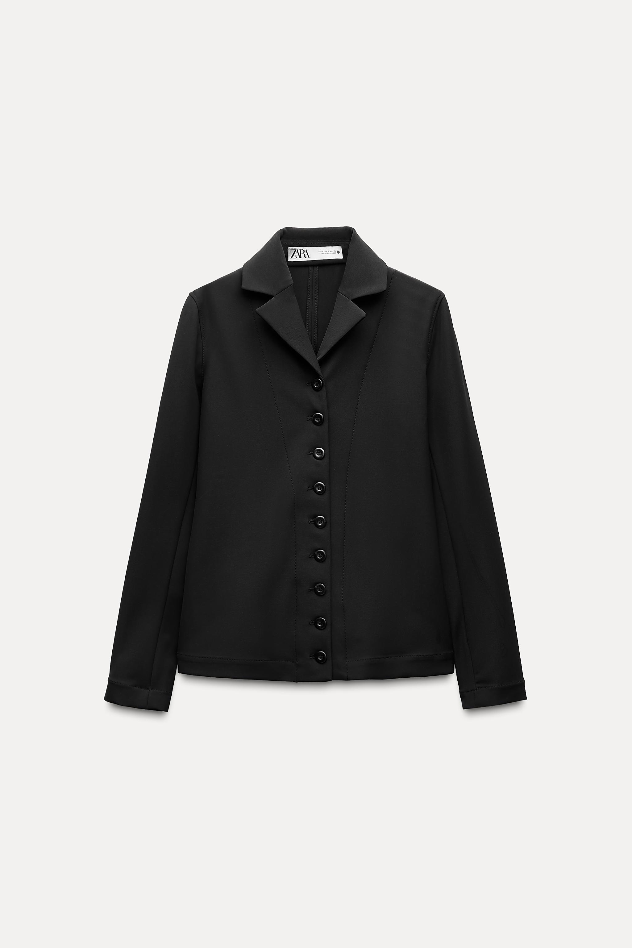 ZARA NWT Black Button Front Blazer outlet 10