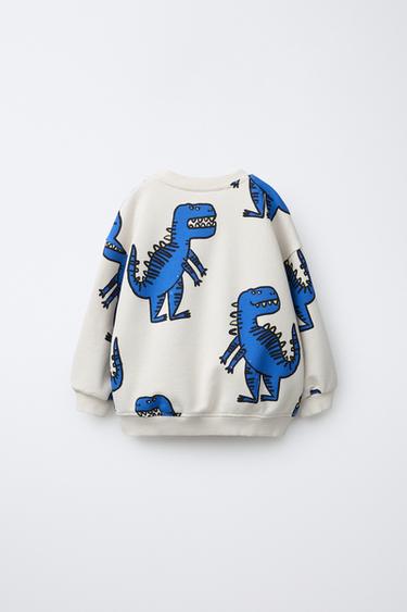 DINOSAUR PRINT SWEATSHIRT - Ecru by Zara