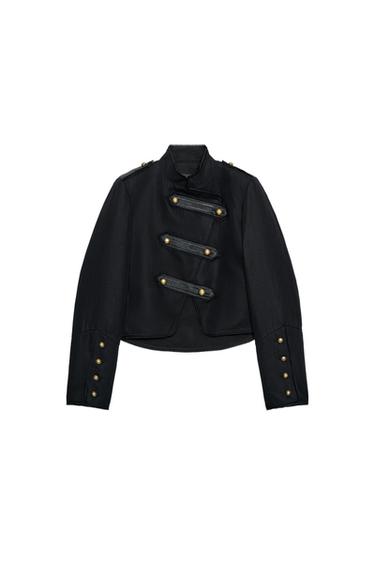 ZW COLLECTION JACKET WITH FROG BUTTON FASTENING - Black by Zara