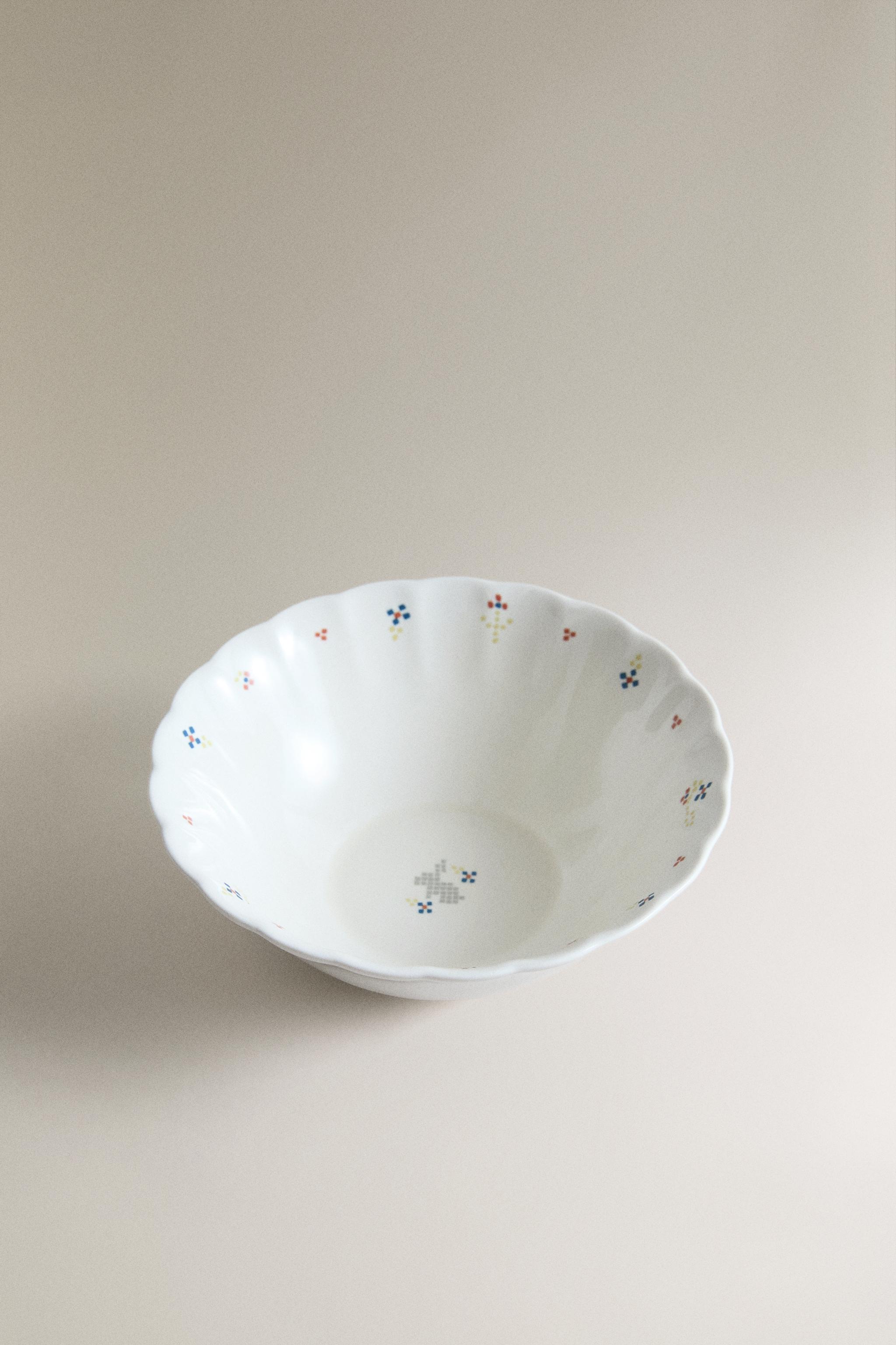KIDS' PORCELAIN BUNNY BOWL — Multicolored