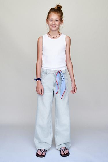 JEANS WIDE LEG - Azul claro de Zara