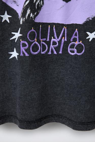 OLIVIA RODRIGO ™ WASHED-EFFECT T-SHIRT - Dark anthracite by Zara - Image 3