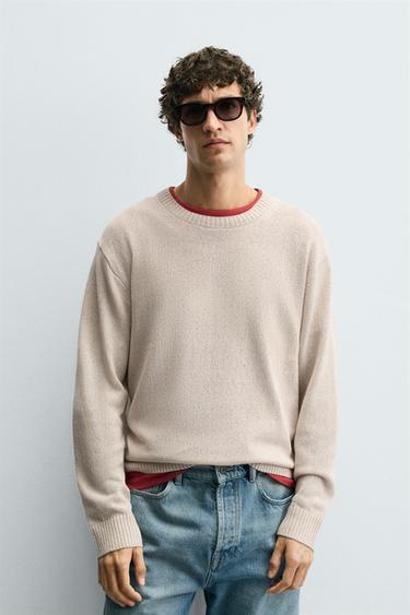 JERSEY RELAXED FIT ESTRUCTURA - Crudo de Zara
