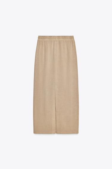 FADED-EFFECT MIDI SKIRT - Sand by Zara - Image 5