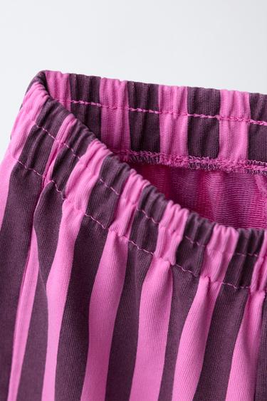STRIPED PLUSH CULOTTES - Bubble gum by Zara - Image 2
