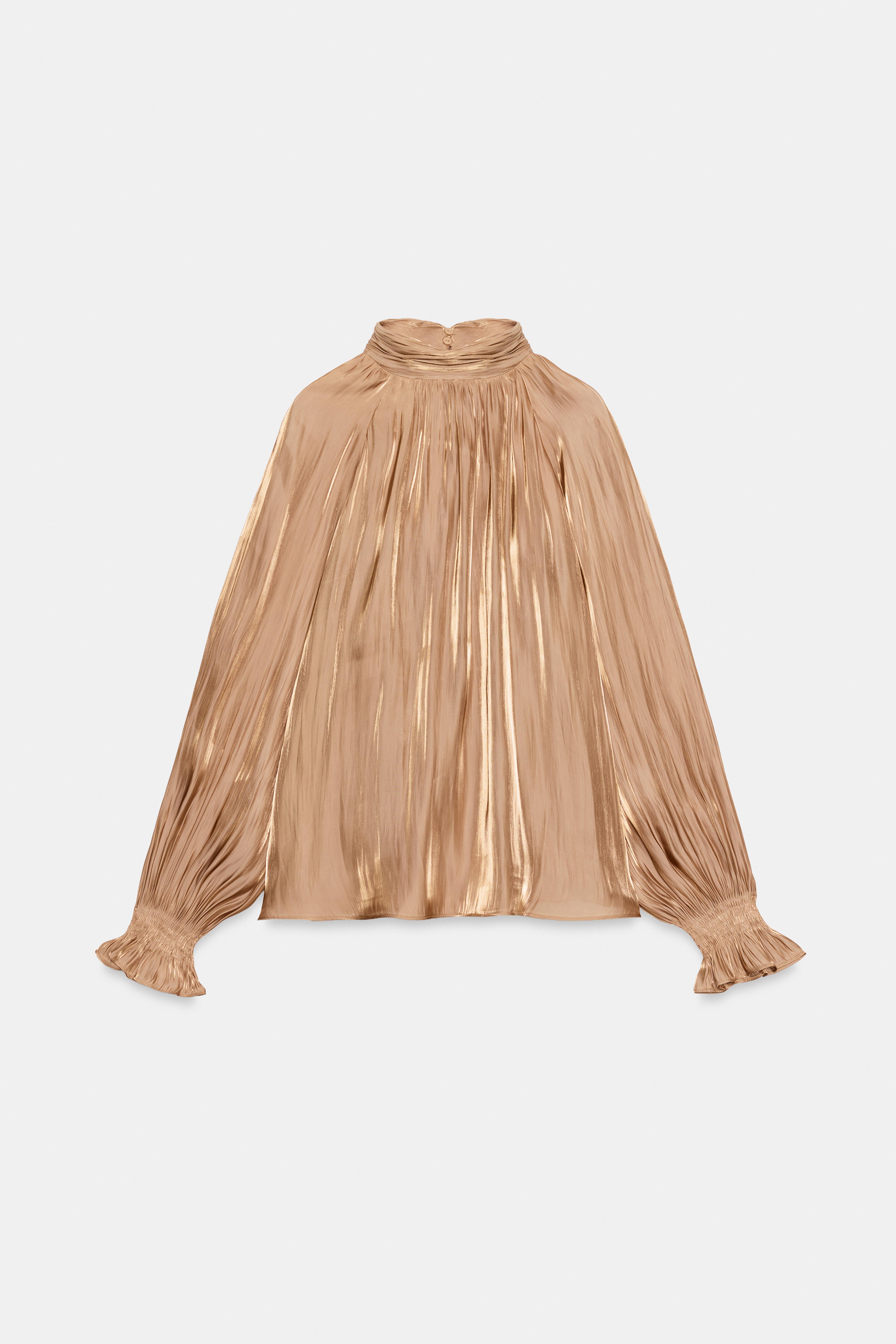 SATIN TIE BLOUSE
