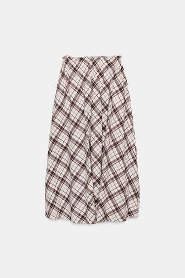 JUPE MI-LONGUE À CARREAUX - Multicolore de Zara - Image 8